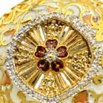 Women’s 22K Gold Ring - Royal Floral Enamel Statement Design (6.200 gm) - Image 3
