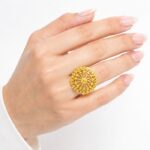 Women’s 22K Gold Ring - Intricate Circular Filigree Statement Design (5.390 gm) - Image 2