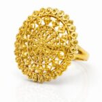 Women’s 22K Gold Ring - Intricate Circular Filigree Statement Design (5.390 gm) - Image 4