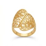 Women’s 22K Gold Ring - Elegant Geometric Cutwork Statement Design (3.580 gm)