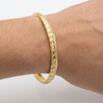 Men’s Gold Kada - Textured Pattern Design (15.040 gm) - Image 2