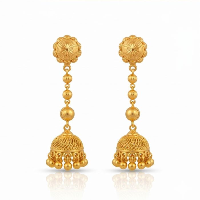 161 22K Gold Women’s Tops (6.770 gm) - Traditional Drop Design - Image 1