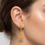 22K Gold Women’s Tops (6.770 gm) - Traditional Drop Design - Image 2