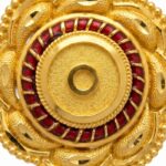 22K Gold Women’s Tops (3.540 gm) - Traditional Temple Circle Design - Image 3