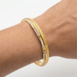 Men’s Gold Sikkhi Kada - Classic Khanda-Inspired Design (17.690 gm) - Image 2
