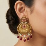 18K Gold Antique Necklace Set (83.320 gm) - Royal Maharani Heritage Design - Image 3