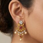 22K Gold Antique Necklace Set (70.790 gm) - Rajwada Pearl Heritage Design - Image 3