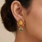 22K Gold Antique Necklace Set (30.040 gm) - Maharani Lakshmi Heritage Design - Image 3