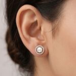 14K Gold Diamond & Pearl Tops (1.29 ct) - Royal Halo Luxe Design - Image 2