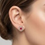 14K Gold Diamond Tops (0.61 ct) - Ruby Star Elegance Design - Image 2