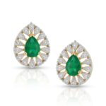 14K Gold Diamond Tops (0.37 ct) - Emerald Design - Image 4