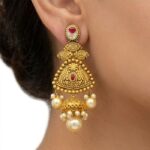 22K Gold Antique Choker Necklace - Royal Heritage Set - Image 3