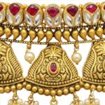 22K Gold Antique Choker Necklace - Royal Heritage Set - Image 4
