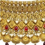 22K Gold Antique Choker Necklace - Layered Royal Heritage Design - Image 4