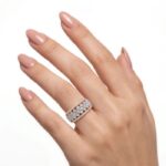 14K Gold Diamond Ring (1.01 ct) - Regal Lattice Luxe Band - Image 2