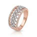 14K Gold Diamond Ring (1.01 ct) - Regal Lattice Luxe Band - Image 4