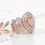 14K Gold Diamond Ring (1.58 ct) - Regal Heart Halo Ring - Image 4