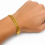 Men’s Gold Bracelet - Classic Cuban Link Design (21.510 gm) - Image 2