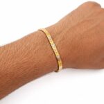 Men’s Gold Bracelet - Dual Tone Geometric Design (19.980 gm) - Image 2