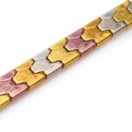 Men’s Gold Bracelet - Dual Tone Geometric Design (19.980 gm) - Image 3
