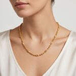 Women’s 22K Gold Chain – Beaded Designer Pattern (24.960 gm) - Image 2