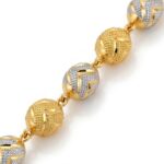 Women’s 22K Gold Chain - Dual Tone Beaded Design (24.550 gm) - Image 3