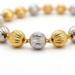 Women’s 22K Gold Chain - Dual Tone Faceted Bead Design (25.220 gm) - Image 3