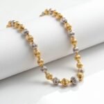 Women’s 22K Gold Chain - Dual Tone Faceted Bead Design (25.220 gm) - Image 4