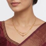 Women’s 22K Gold Chain - Layered Dual Chain with Bead Accents (10.770 gm) - Image 2