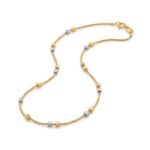 Women’s 22K Gold Chain - Minimal Beaded Dual Tone Design (6.880 gm) - Image 3