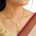 Women’s 22K Gold Chain - Modern Drop Pendant Design (6.940 gm) - Image 2