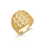 Women’s 22K Gold Ring - Intricate Floral Mesh Design (3.600 gm)