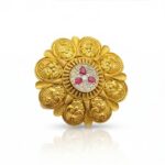 Women’s 22K Gold Ring - Grand Floral Statement Design with Stone Detailing (6.320 gm)