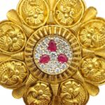 Women’s 22K Gold Ring - Grand Floral Statement Design with Stone Detailing (6.320 gm) - Image 3