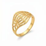 Women’s 22K Gold Ring - Minimal Geometric Cutwork Design (3.410 gm)