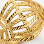 Women’s 22K Gold Ring - Minimal Geometric Cutwork Design (3.410 gm) - Image 3