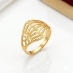 Women’s 22K Gold Ring - Minimal Geometric Cutwork Design (3.410 gm) - Image 4