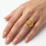 Women’s 22K Gold Ring - Floral Cutwork Statement Design (4.560 gm) - Image 2