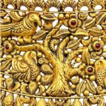 22K Gold Antique Peacock Choker - Regal Heritage Necklace - Image 4