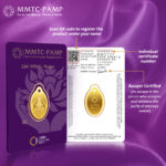 24K (999.9+) Purest 2g Laxmi Gold Oval Coin - Image 4