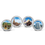 (999.9+) Purest 80g Char Dham Silver Coin Set