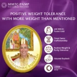 24K (999.9+) Purest 8g Maharajadhiraj Rajaraam Gold Coin - Image 4