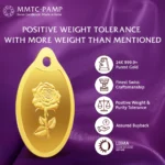 24K (999.9+) Purest 1g Rose Gold Oval Coin - Image 5