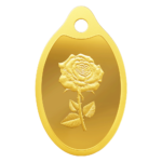 24K (999.9+) Purest 1g Rose Gold Oval Coin