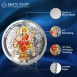 (999.9+) Purest 50g Vaishno Devi Silver Coin - Image 2