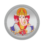 (999.9+) Purest 50g Ganesha Colored Silver Coin